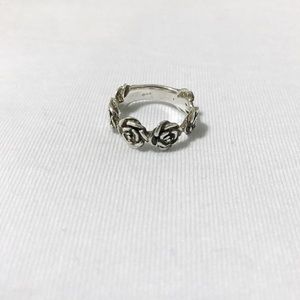 Rose sterling silver ring 4.5